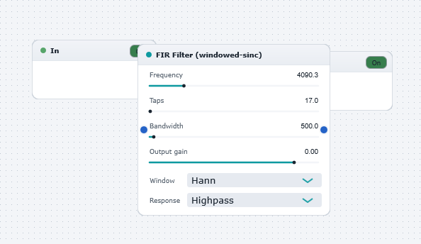 FIRfiltering Direct Example2 board