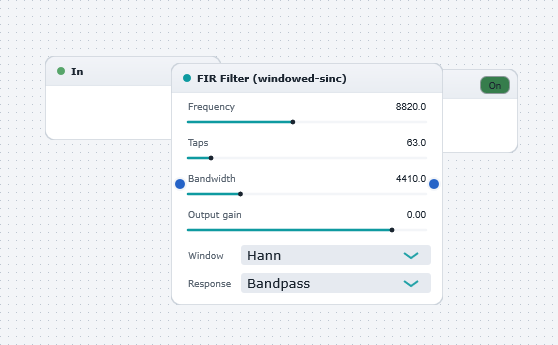 FIRfiltering Fast Example3 board