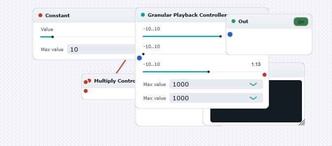 Controllable Playback Granular Donald Duck Example1 board