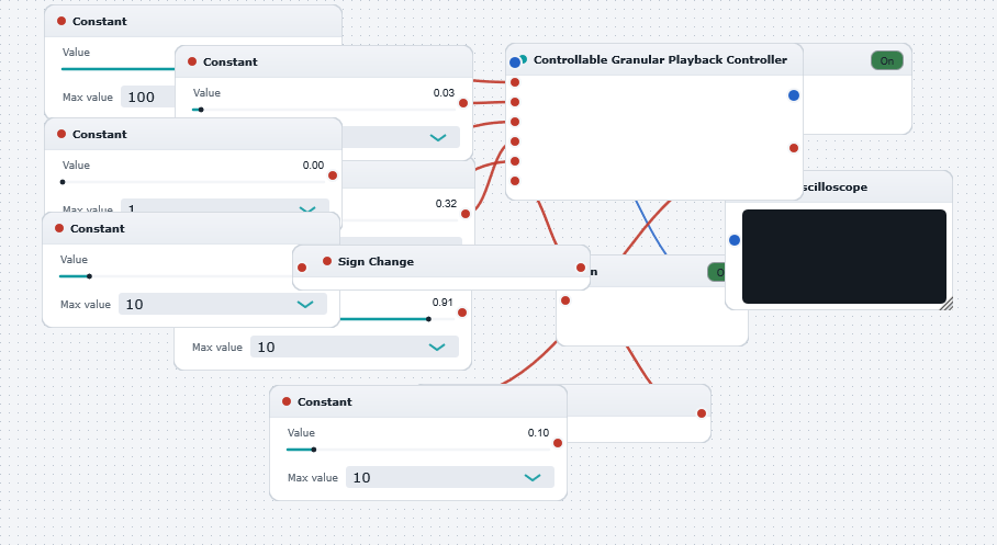 Controllable Playback Granular Donald Duck Example2 board