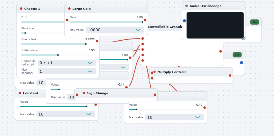 Controllable Playback Granular Jungle Sounds Example_2 board